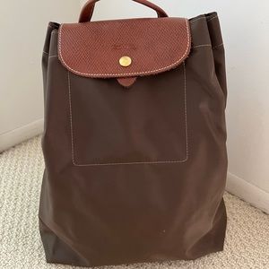 Longchamp backpack le PliageChocolate